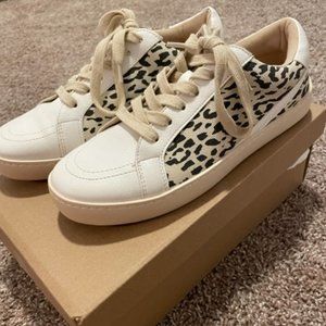 Oasis Society White and Tan/Leopard Sneakers